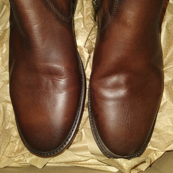 Frye Paul Inside Zip Shoes in Cognac Size 8 - Picture 6 of 10